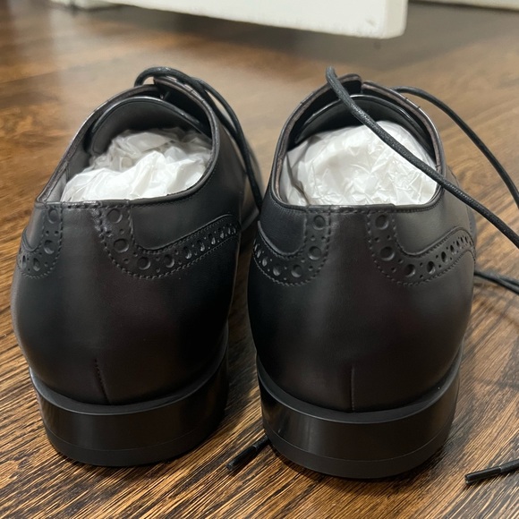 Men’s Zegna black leather dress shoe - Picture 9 of 11